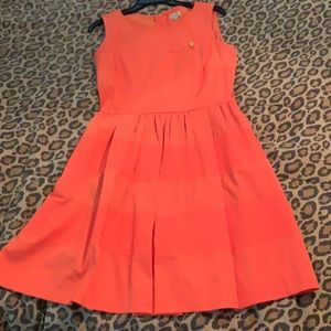 Orange Cremieux above the knee dress with pockets
